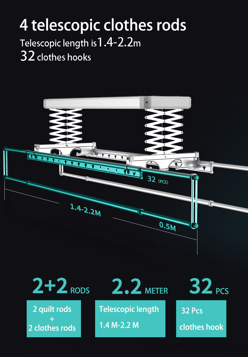 clothes dryer with drying rack