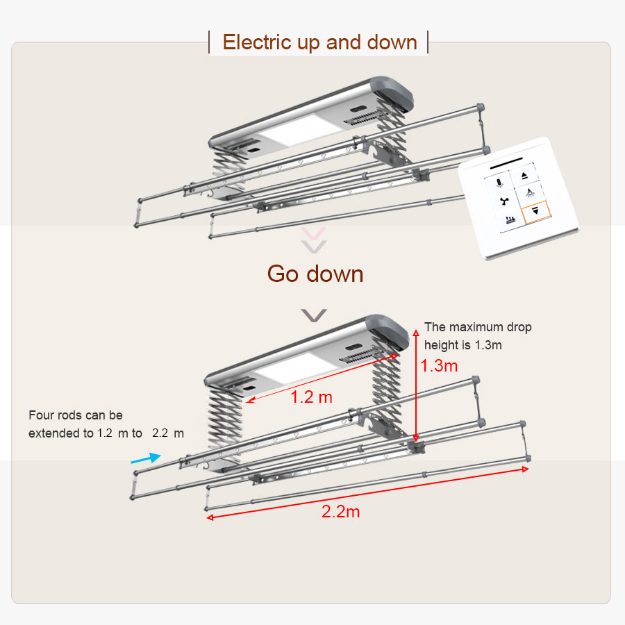 remote clothes drying rack