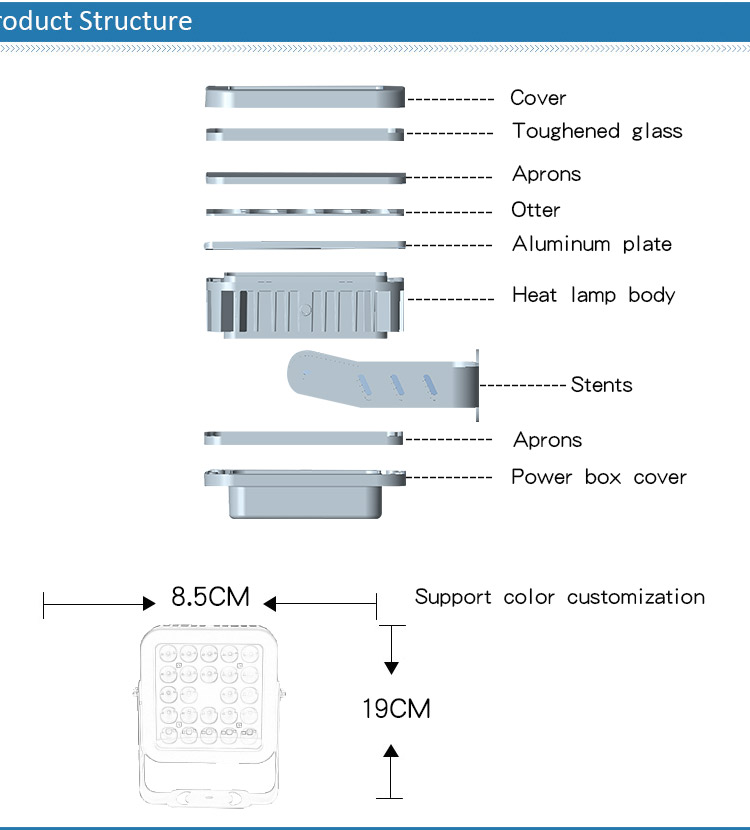 aluminium led lamp housings