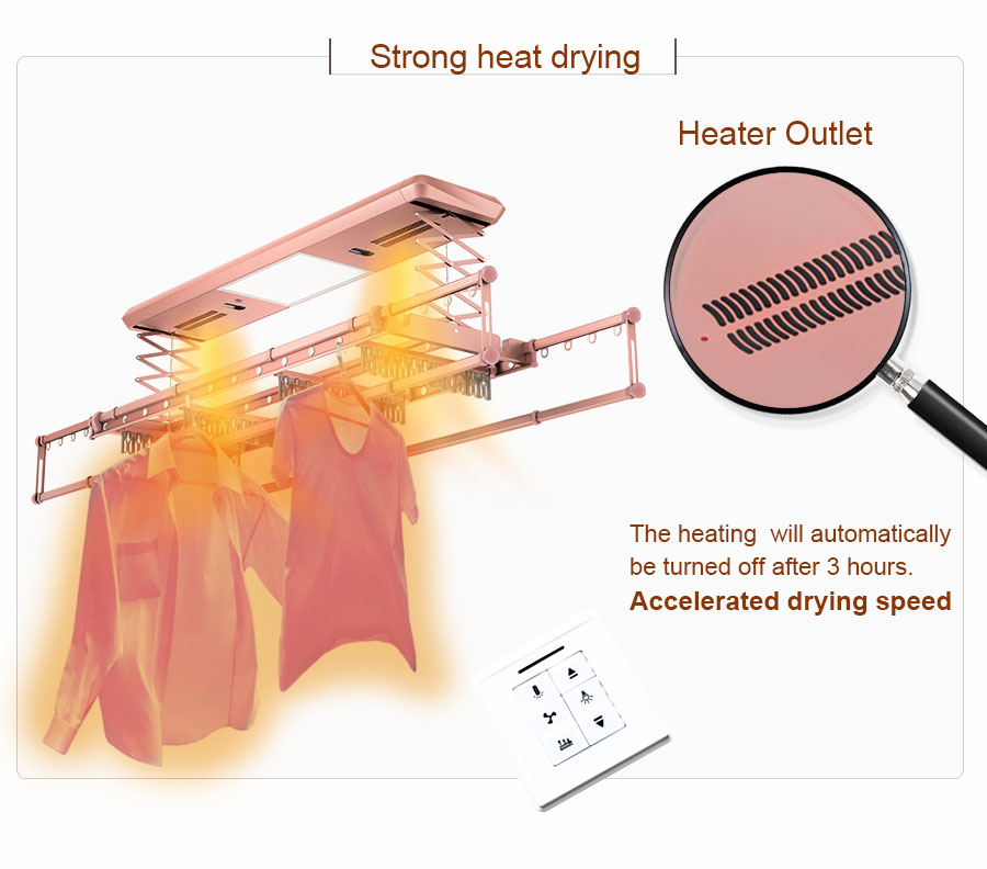clothes drying rack heat