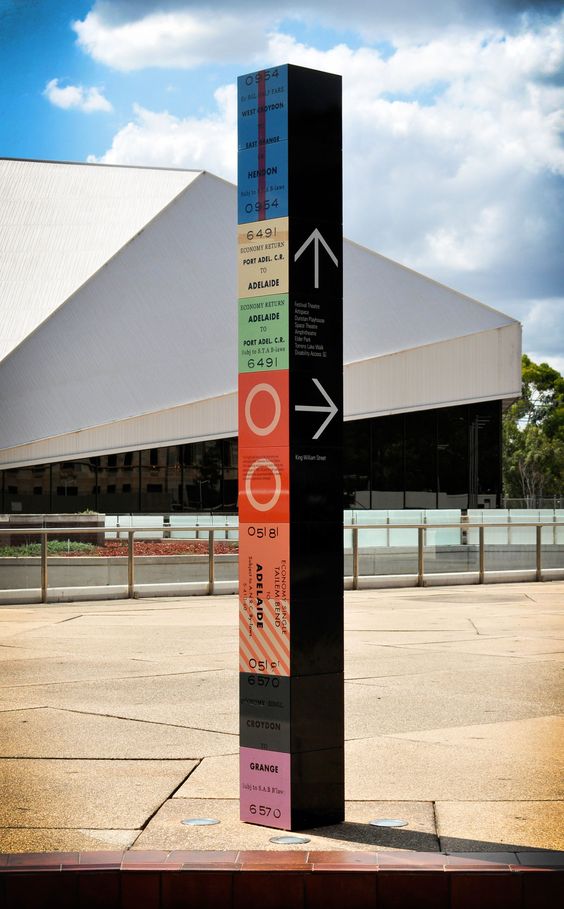 Wayfinding Colormixed Metal Material Pylon Signage