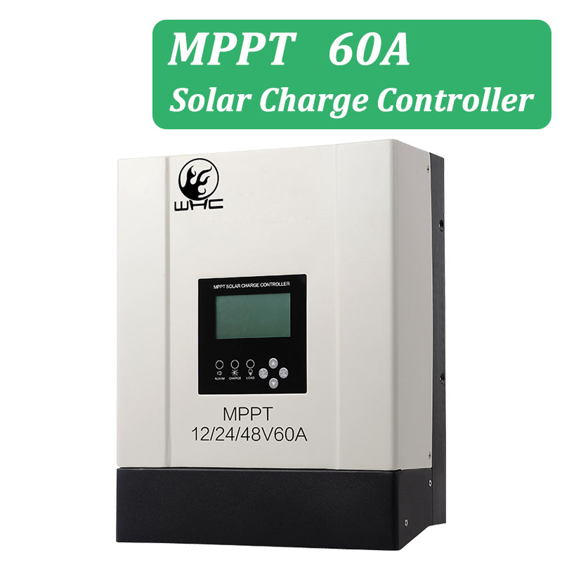 60A 12V 24V 48V MPPT Solar Panel Charge Controller LCD desplay