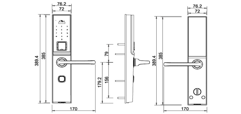 fingerprint scanner door lock