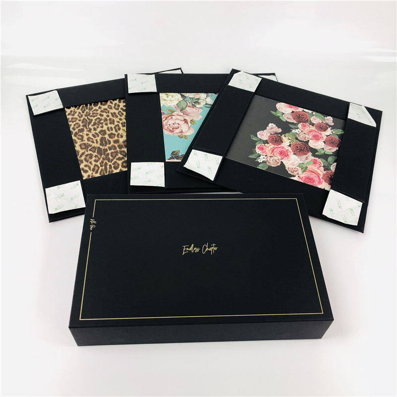 Luxury black foldable boxes