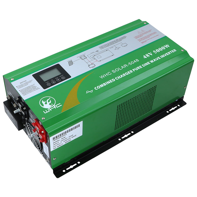 5000W Pure Sine Wave 24V 48V DC To 220V AC Low Frequency Off Grid Solar Power Inverter positive negative