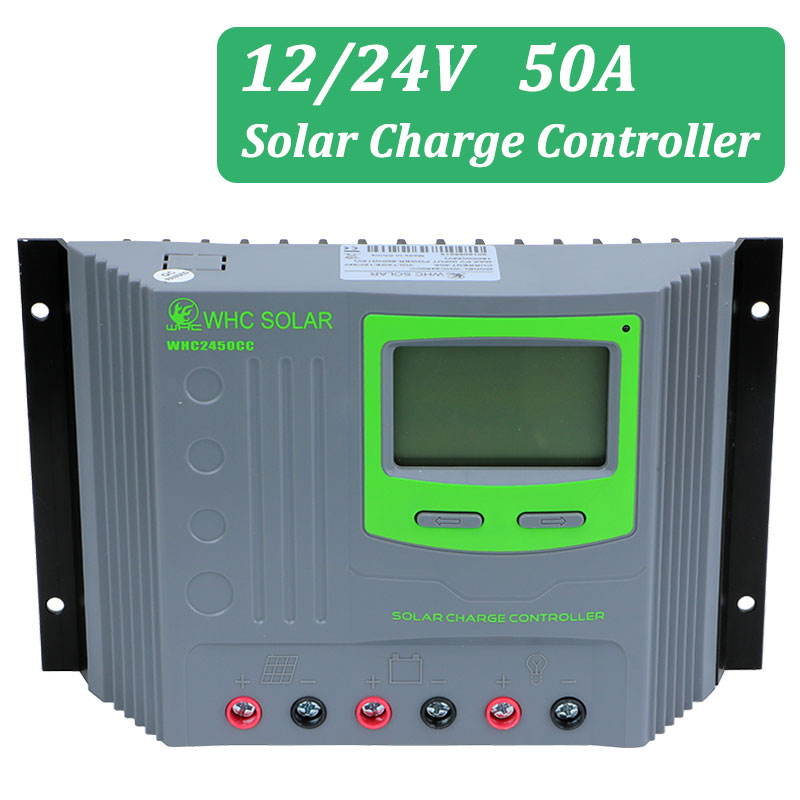 50A 12V 24V PWM Solar Panel Power Charge Controller