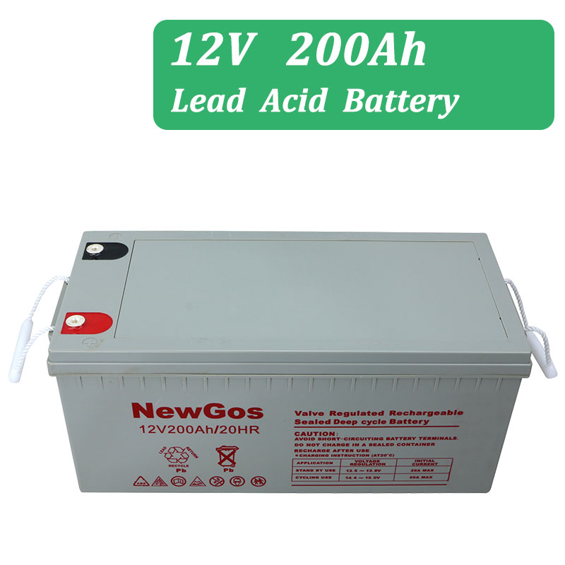 12V 200Ah Deep Cycle Lead Acid Solar Power Storage Battery oem logo 12V 200Ah Deep Cycle Lead Acid Solar Power Storage Battery oem logo