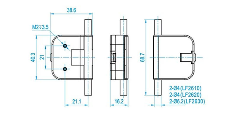 Liquid flow sensor size