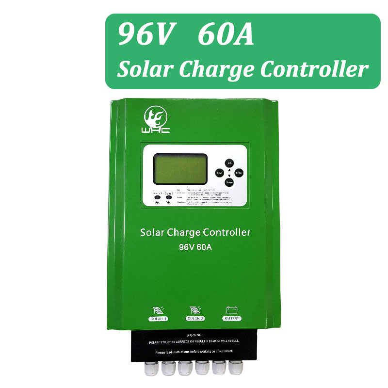 60A 96V PWM Solar Panel Charge Controller front