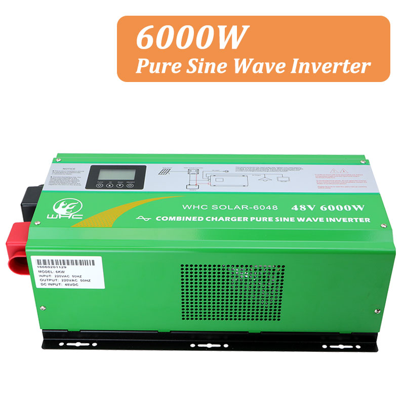 6000W Pure Sine Wave 24V 48V 96V DC To 220V AC Low Frequency Off Grid Solar Power Inverter oem certification approved