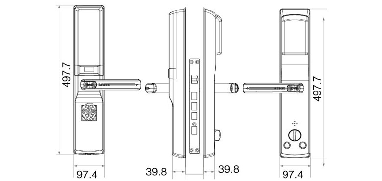 Waterproof biometric door lock