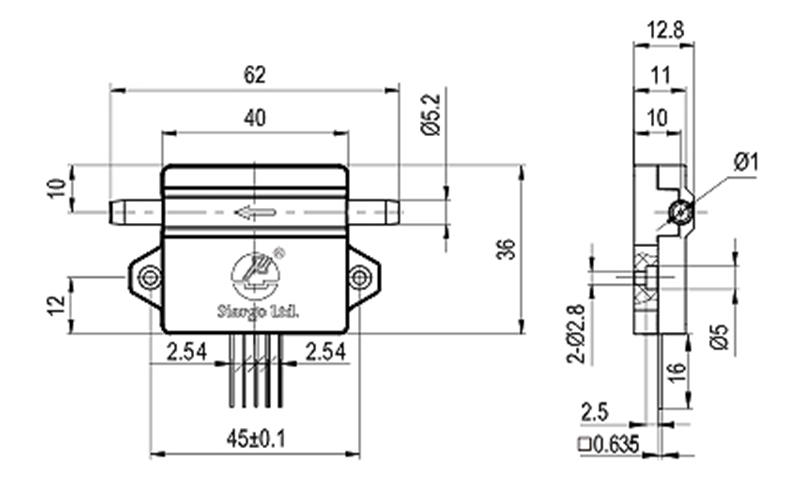 Liquid Flow Sensor Size