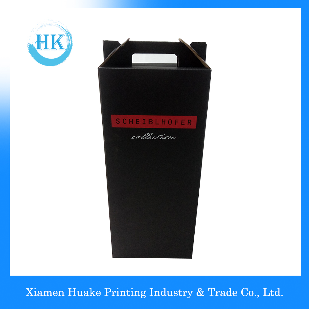 Kraft Corrugated Box Packing Wine Box With Open Window Kraft Corrugated Box Packing Wine Box With Open Window