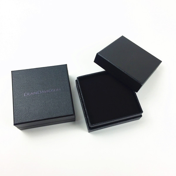 Black Cardboard Boxes with Foiled Logo