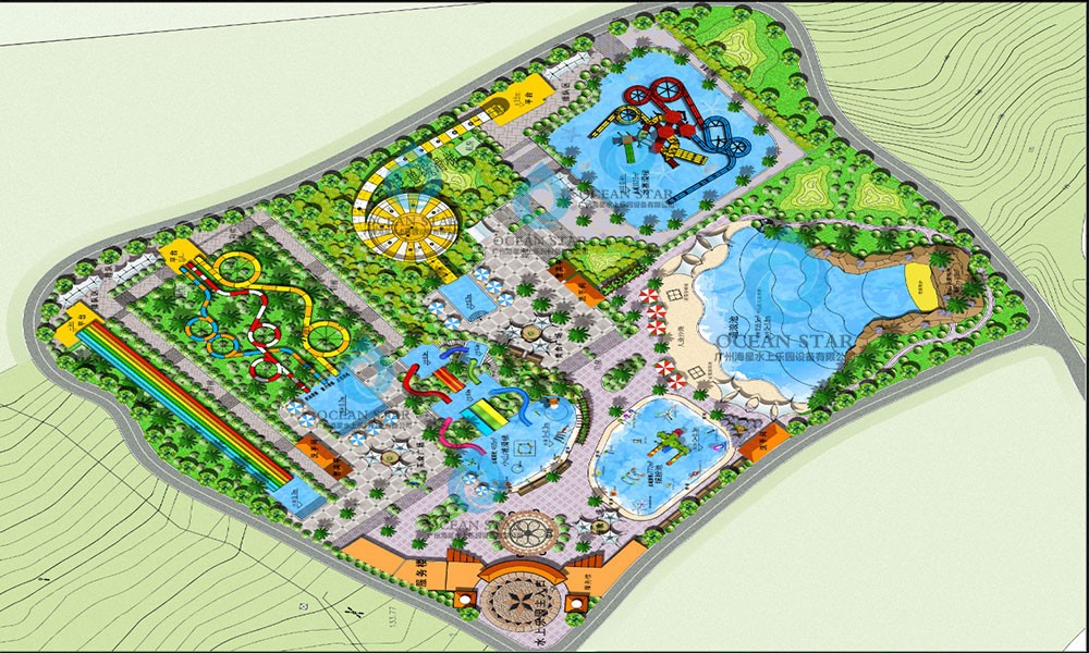 6000㎡ Outdoor water park design