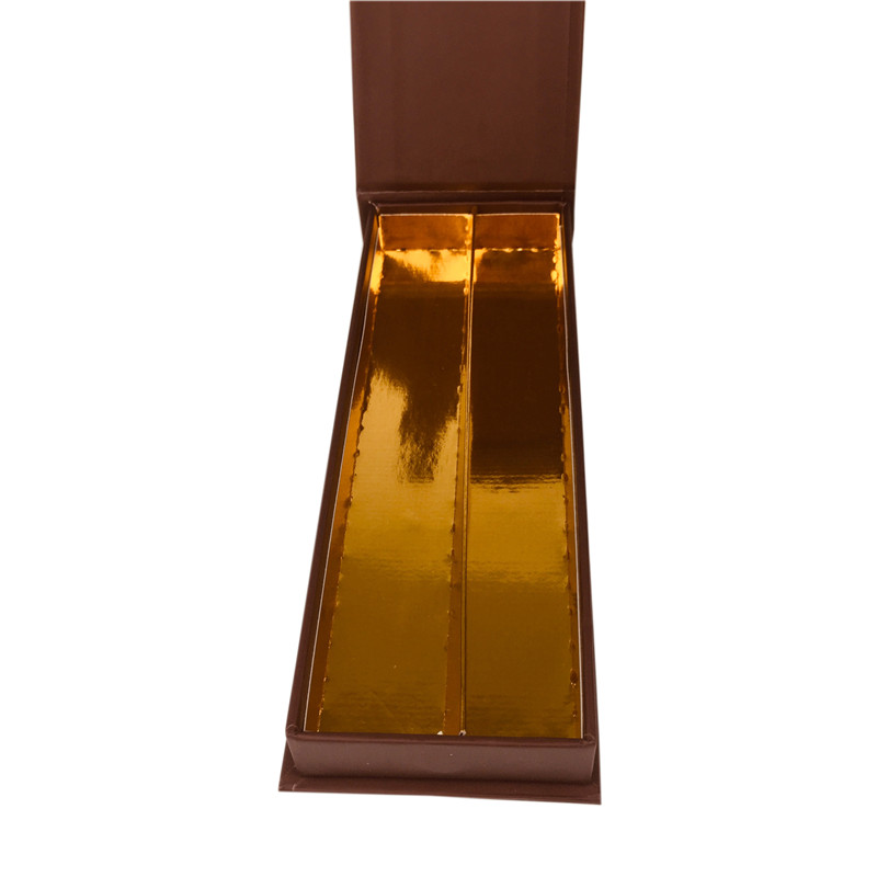 Deluxe Brown chocolate box with golden dividers