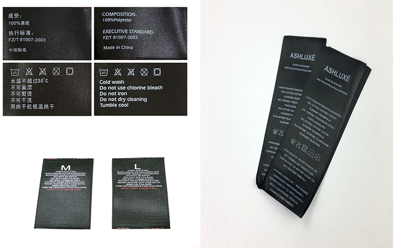 Black Laundry Care Label Supplier Black Laundry Care Label Supplier