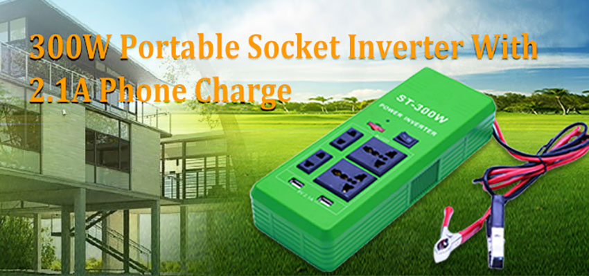 300W High Frequency Modified Wave Solar Power Socket Inverter
