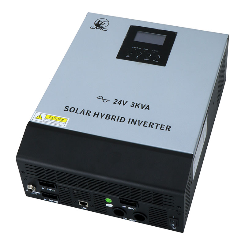 3000VA Pure Sine Wave Off Grid Tie 24V DC To 220V AC Hybrid Solar Power Inverter with battery ac input output plug