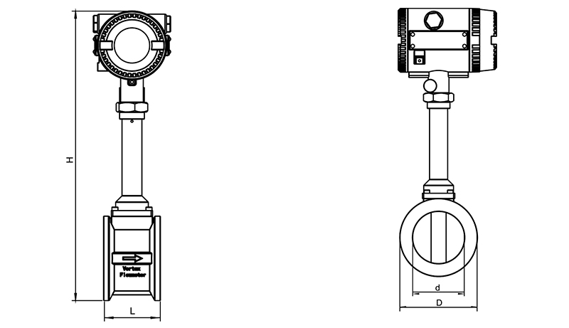 full tube type turbine flow sensor