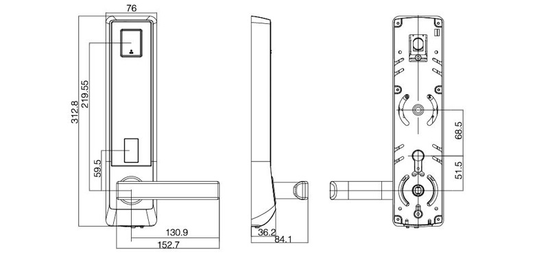 Fingerprint coded door lock