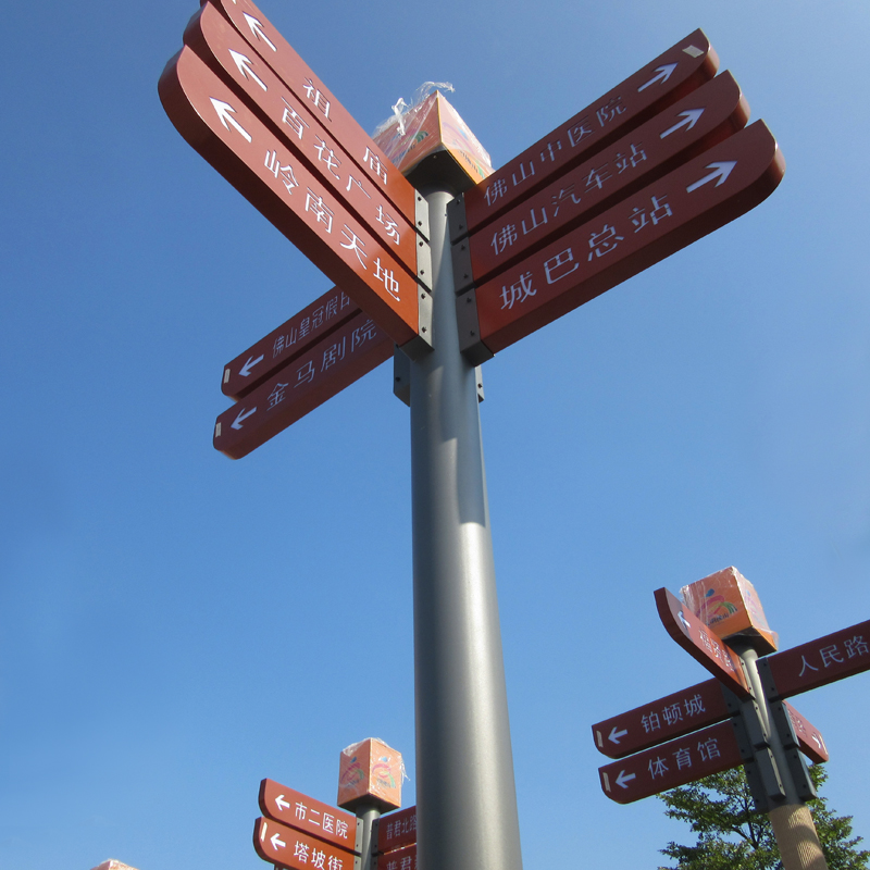 City Downtown Traffic Guidance Direction Signage