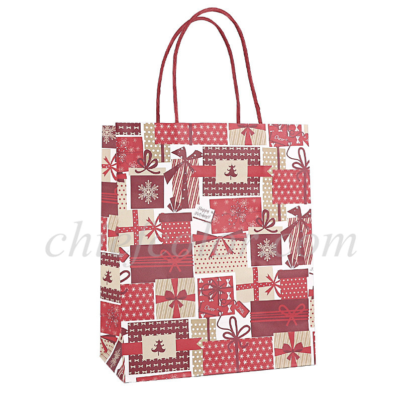 Custom Christmas Paper Bags Custom Christmas Paper Bags