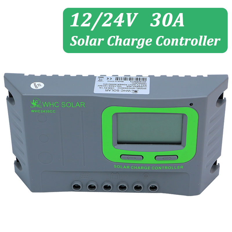 30A 12V 24V Home Power System PWM Solar Charge Controller big image