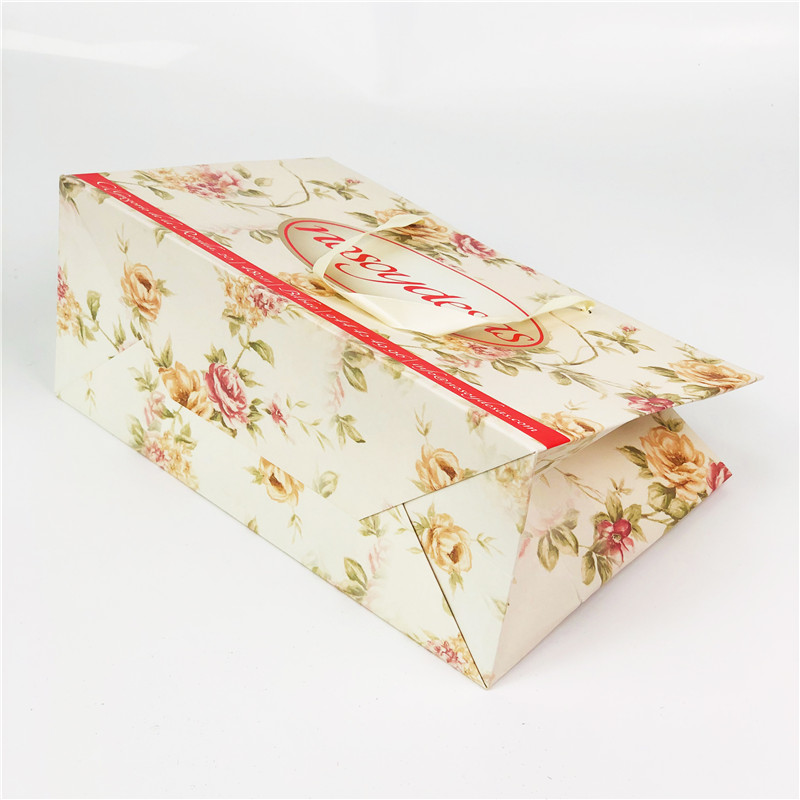 Flower Printed Paper Shopping Bags