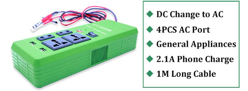 300W High Frequency Modified Wave Solar Power Socket Inverter strength application