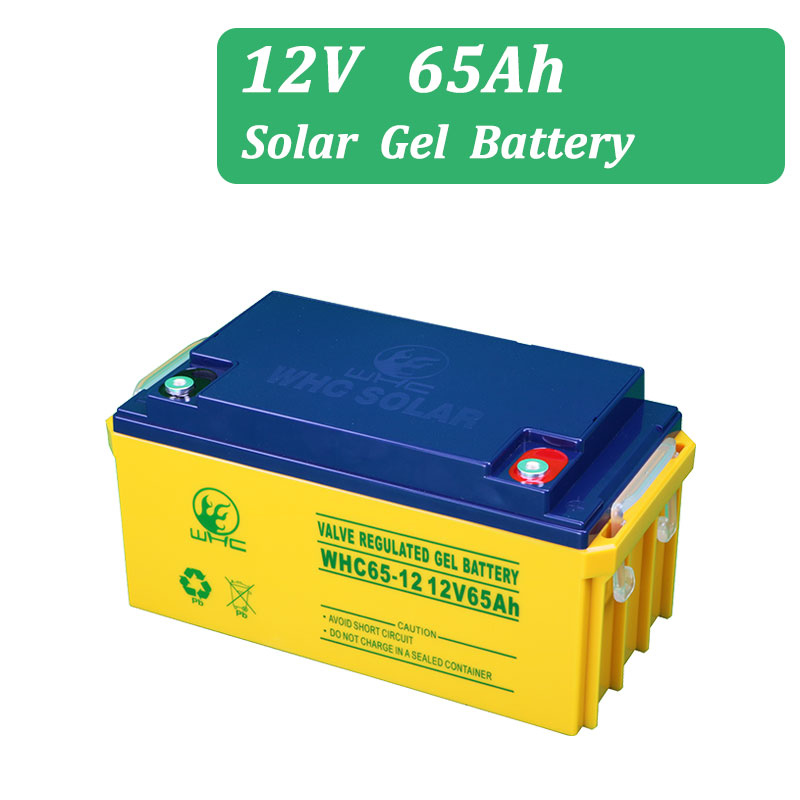 12V 65Ah Electricity UPS Backup System Lead Acid Gel Solar Battery with whc logo