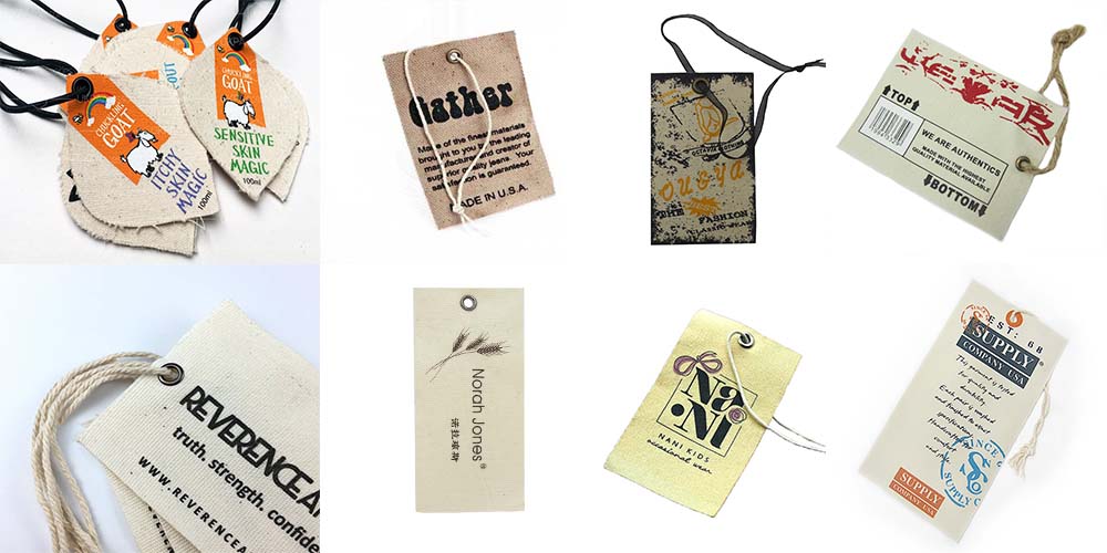 Fashion Design Cotton Fabric Branding Tags