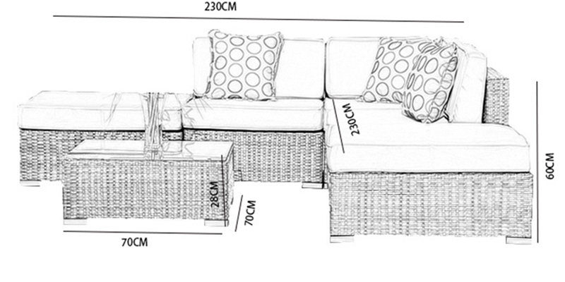 Rattan sofa set