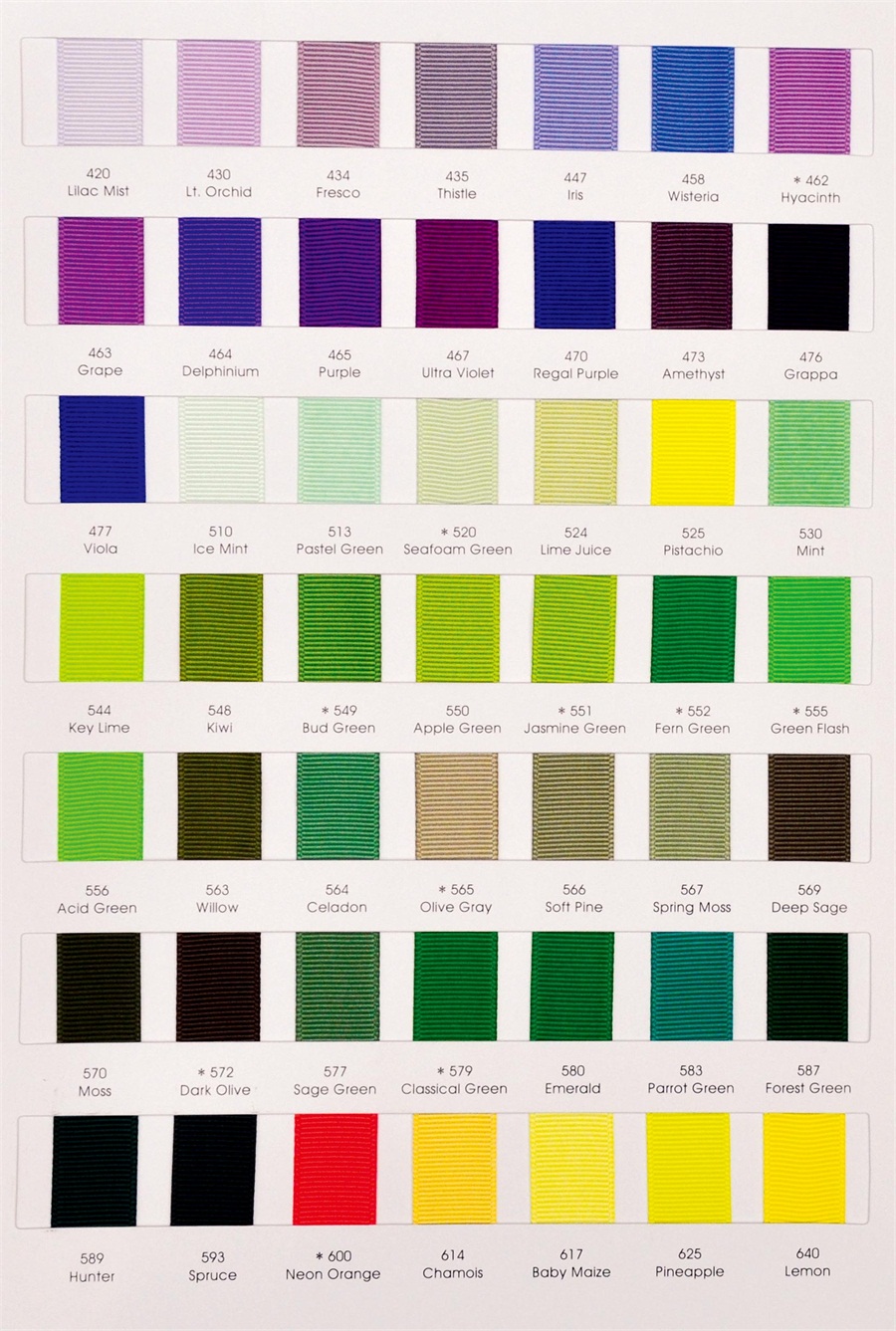 Polyester Grosgrain Ribbon Color Polyester Grosgrain Ribbon Color