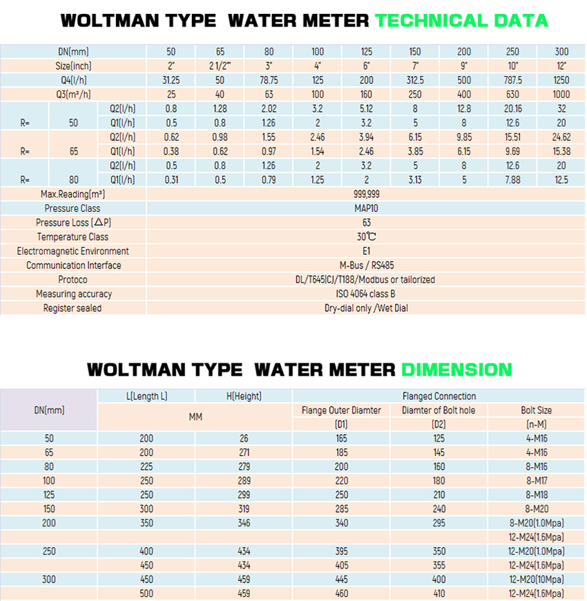 woltman type water meter