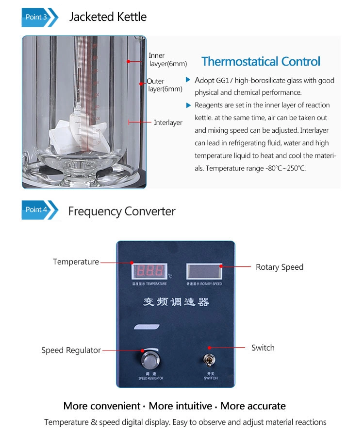 Lab Scale Mobile Glass Reactor with Vertical Condenser