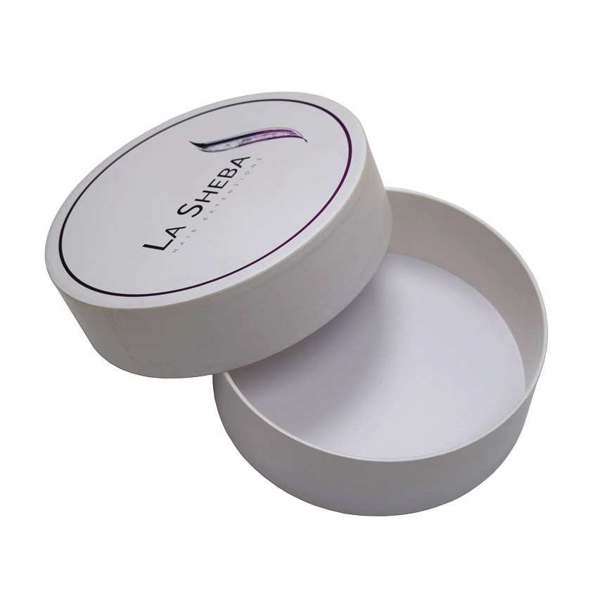 Circular box for hair packaging