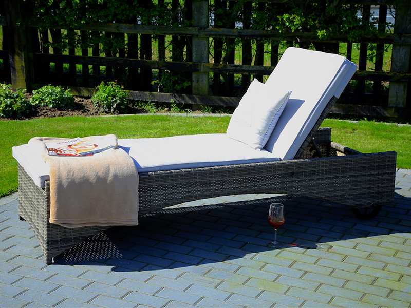 rattan sun lounger