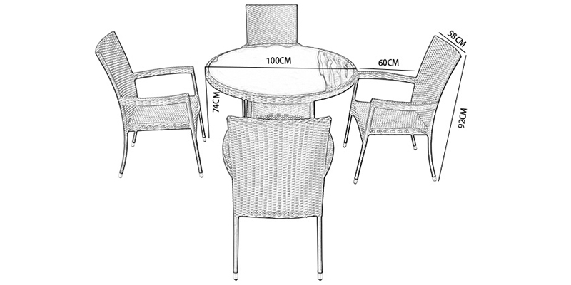 Rattan dining set