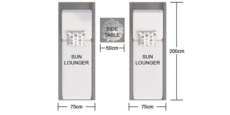 Aluminium sun lounge