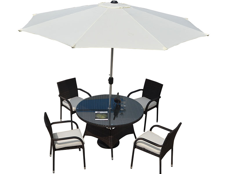 garden rattan table set