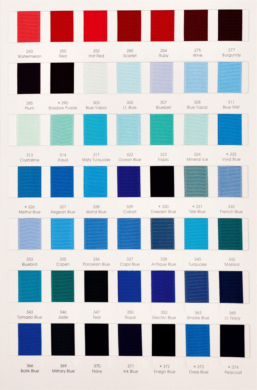 Polyester Grosgrain Ribbon Color Polyester Grosgrain Ribbon Color