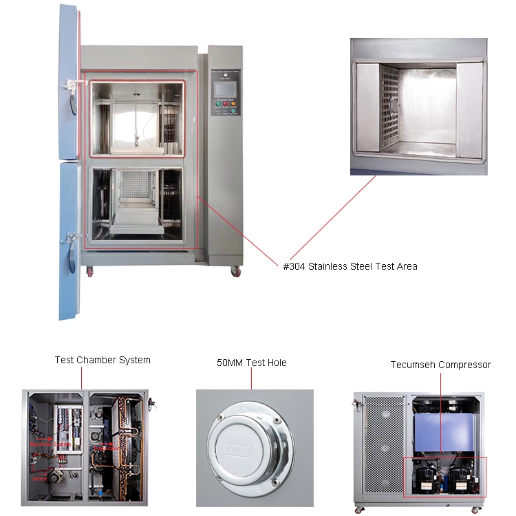Environmental Air to Air High Low Temperature Thermal Shock Test Chambers