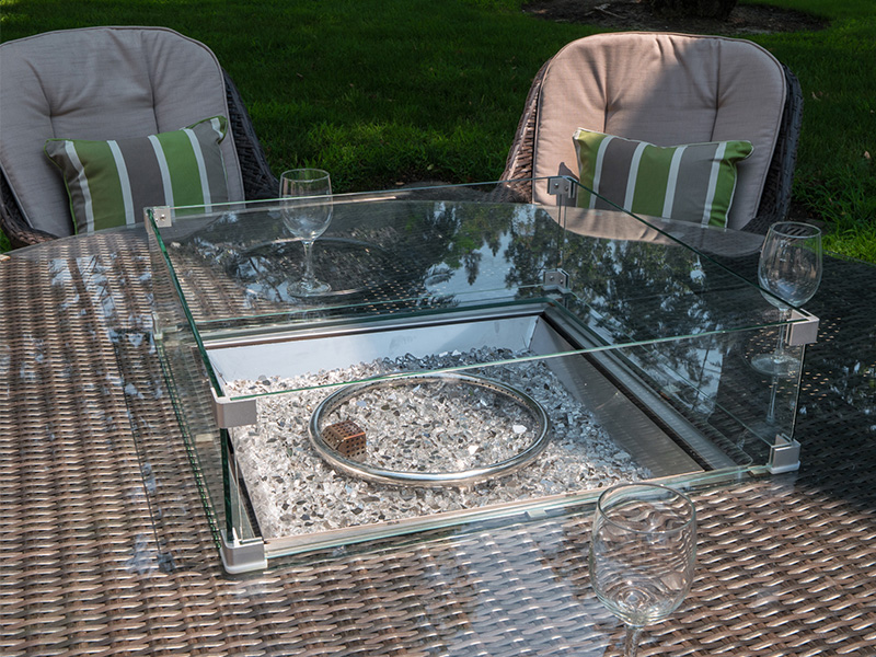 wicker fire pits table wicker fire pits table