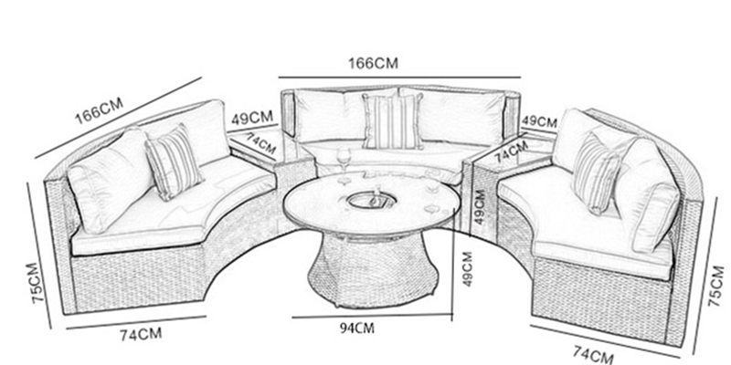 Rattan set furniture