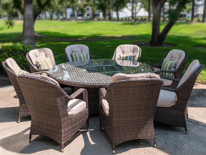 rattan gas fire table and chairs rattan gas fire table and chairs