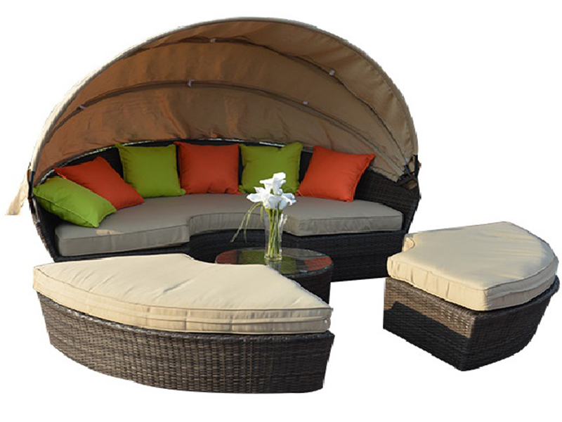 Customized Factory made lying down durable lounge round sun bed Customized Factory made lying down durable lounge round sun bed