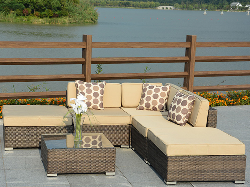 6 pcs rattan sofa set