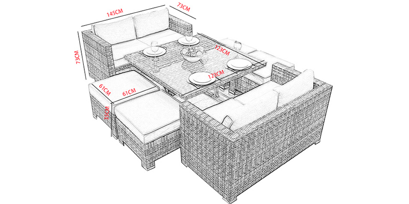 Rattan set furniture