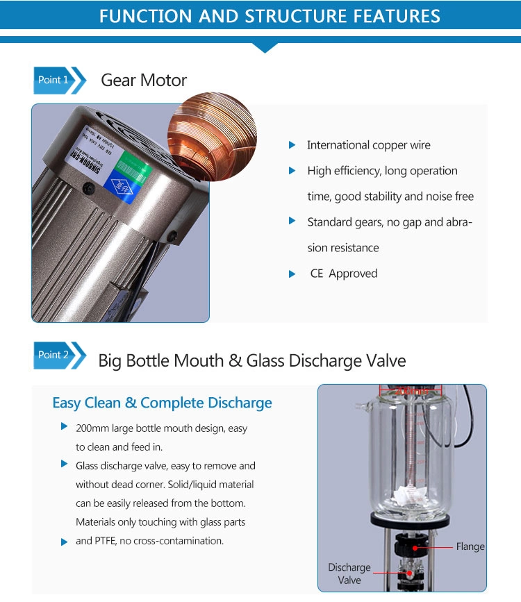 Lab Scale Mobile Glass Reactor with Vertical Condenser